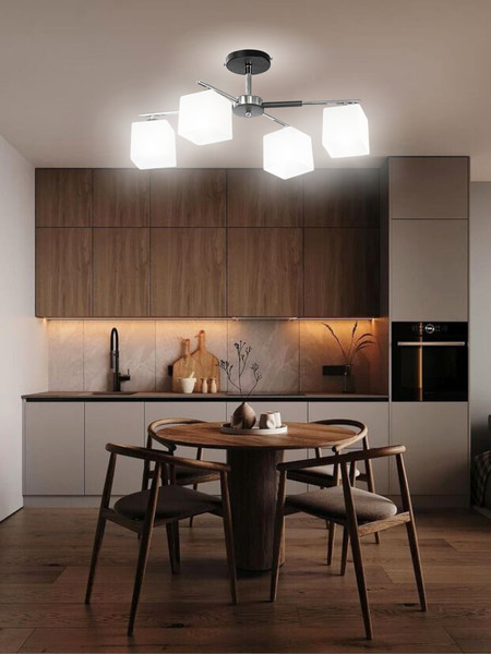 Изображение товара Люстра Aitin-Pro НПБ 02-4х40-105 / DA5129P/4 (черный/хром)