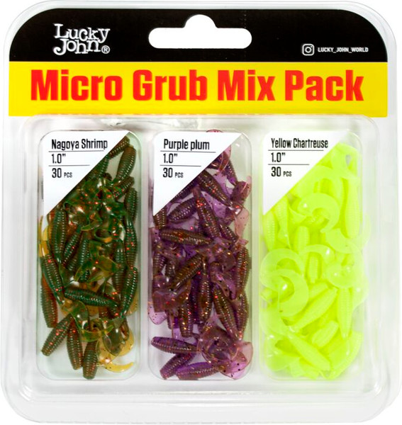 Изображение товара Мягкая приманка Lucky John Pro Series Micro Grub / 140159-MIX1 (90шт)