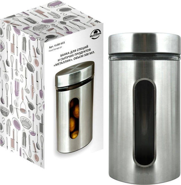 Изображение товара Емкость для хранения Мультидом Металлик VL80-623