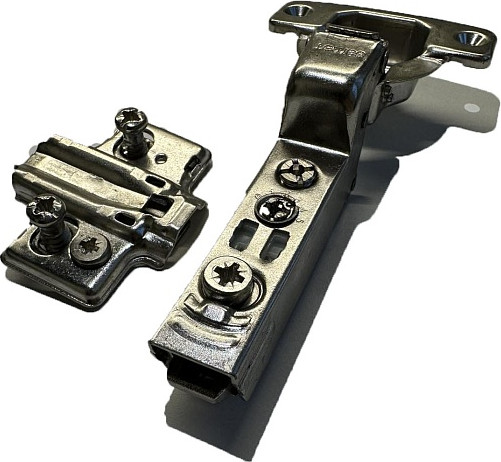 Изображение товара Петля мебельная Samet И ответная планка Impro 3D внутренняя с доводч. (серебристый)