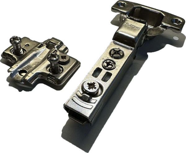 Изображение товара Петля мебельная Samet И ответная планка Impro 3D полунаклад. с доводчиком (серебристый)