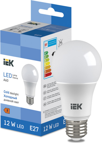 Изображение товара Лампа IEK A60 1140lm 6500K E27 / LL-I-A60-12-230-65-E27
