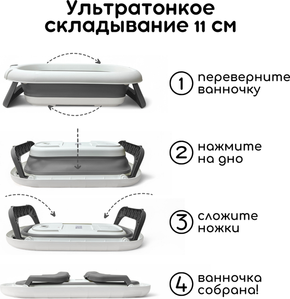 Изображение товара Ванночка детская Bubago Felice / BG 149-1 (серый)