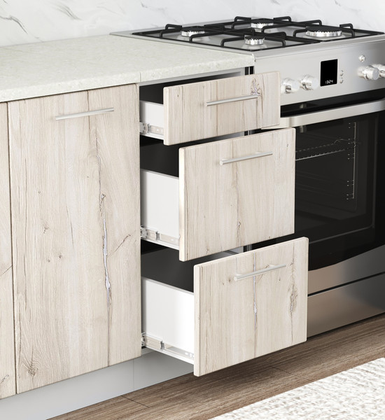 Изображение товара Кухонный гарнитур Артём-Мебель Оля СН-114 без стекла МДФ 2.0м (дуб флагстафф беленый)