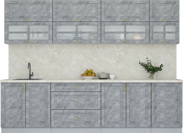 Изображение товара Кухонный гарнитур Интерлиния Мила Шато 2.9Б (керамика/керамика/опал светлый)