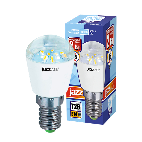Изображение товара Лампа JAZZway PLED-T26 2w E14 CLEAR REFR 4000K 150Lm / 1007667