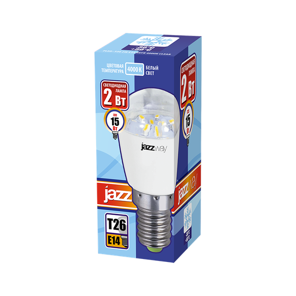 Изображение товара Лампа JAZZway PLED-T26 2w E14 CLEAR REFR 4000K 150Lm / 1007667