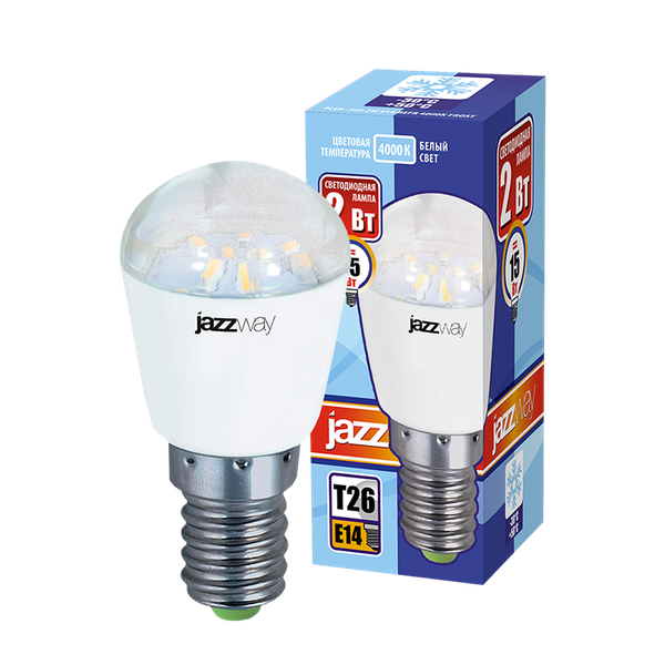 Изображение товара Лампа JAZZway PLED-T26 2w E14 FROST REFR 4000K 150Lm / 1007674
