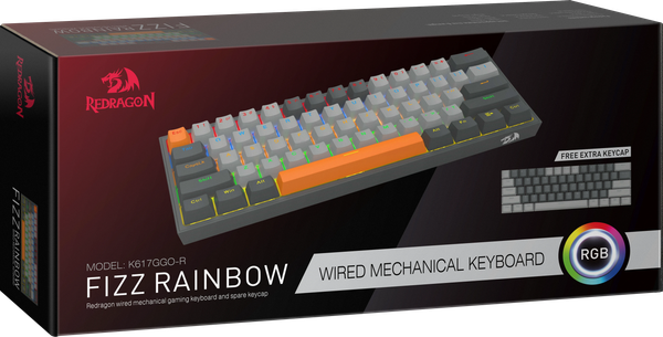 Изображение товара Клавиатура Redragon Fizz 72599 (серый/оранжевый/темно-серый)
