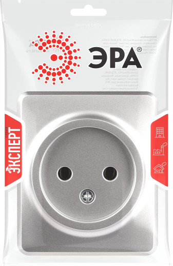 Изображение товара Розетка ЭРА Эксперт 11-2201-03 / Б0063033 (алюминий)