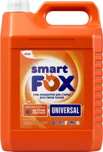 Изображение товара Гель для стирки Smart FOX Universal / 190009 (5л)
