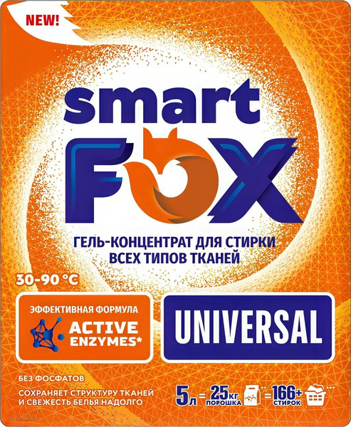 Изображение товара Гель для стирки Smart FOX Universal / 190009 (5л)