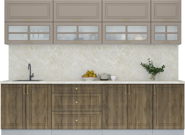 Изображение товара Кухонный гарнитур Интерлиния Мила Шато 2.9Б (луна/дуб вотан/опал светлый)