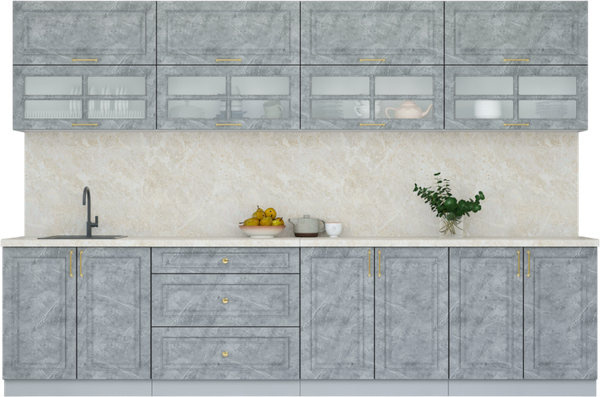 Изображение товара Кухонный гарнитур Интерлиния Мила Шато 3.2Б (керамика/керамика/опал светлый)