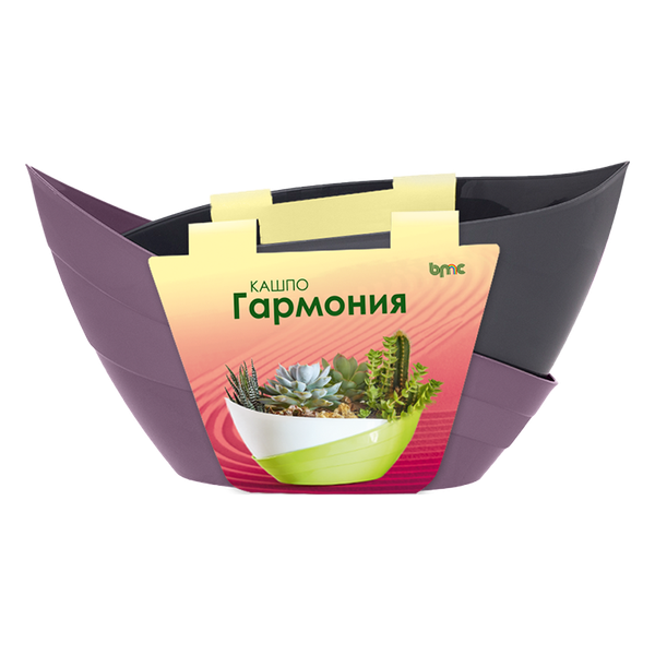 Изображение товара Кашпо La Decoro Гармония / КШ-9063 (сливовый/антрацит)