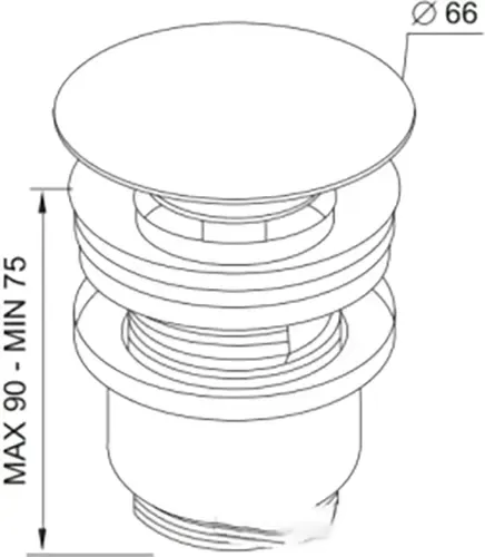 Изображение товара Донный клапан Prevex A125 (латунь/хром)