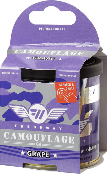 Изображение товара Ароматизатор автомобильный Fresh Way Camouflage Gel Grape CG 01 (80мл)
