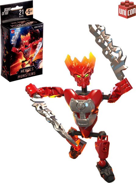 Изображение товара Конструктор Unicon Робот. Воин огня YD-5 / 1894738 (19эл)