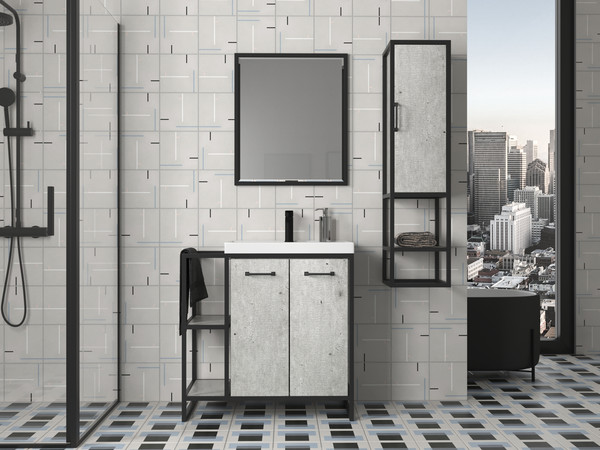 Изображение товара Тумба под умывальник Style Line Лофт 1.1 90/110 (две створки правая/левая)