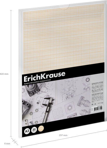 Изображение товара Миллиметровая бумага Erich Krause Масштабно-координатная / 63652 (20л)