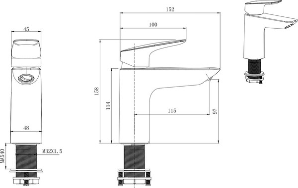 Изображение товара Смеситель Aquatek Вега AQ1011CR