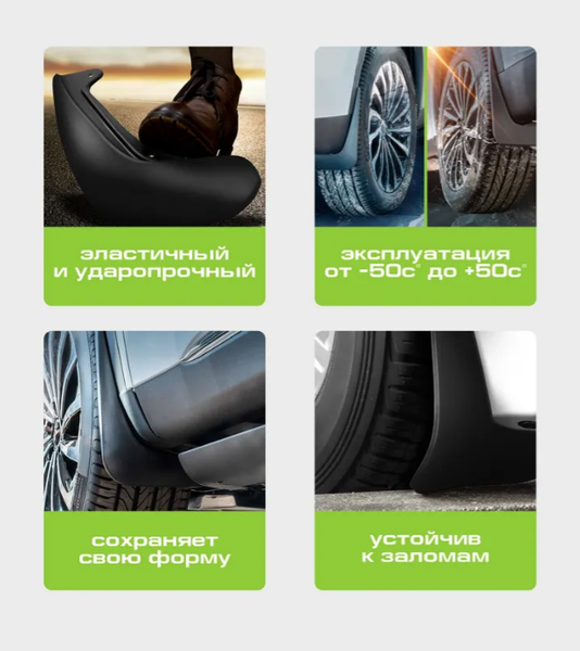 Изображение товара Комплект брызговиков FROSCH NLF.A71148.E3 для Geely Okavango 2023-н.в. (задние)