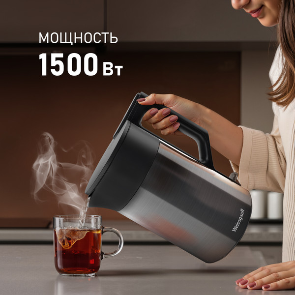 Изображение товара Электрочайник Weissgauff WK 1510 Nero BodyCool