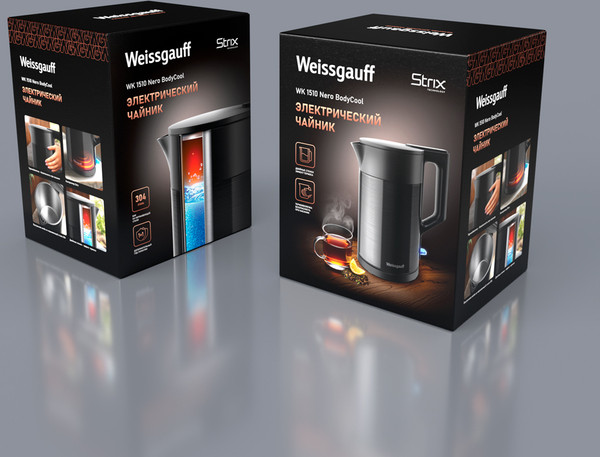 Изображение товара Электрочайник Weissgauff WK 1510 Nero BodyCool