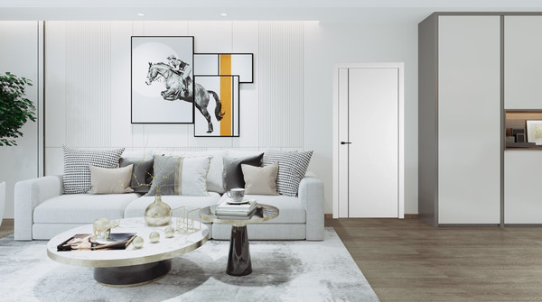 Изображение товара Дверь межкомнатная Emalex Basic 1 V 60x200 (Ice/ABS Black)