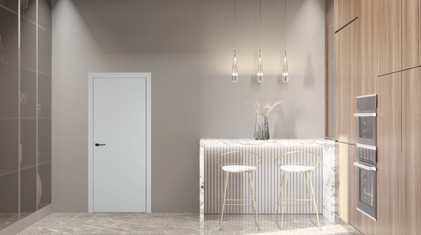 Изображение товара Дверь межкомнатная Emalex Basic Z 80x200 (Steel/ABS Black)