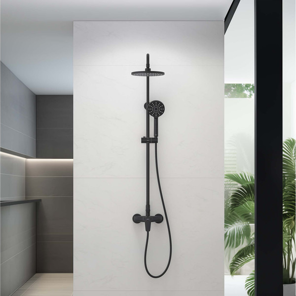 Изображение товара Душевая система со смесителем Aquatek Бетта AQ2160MB (черный матовый)