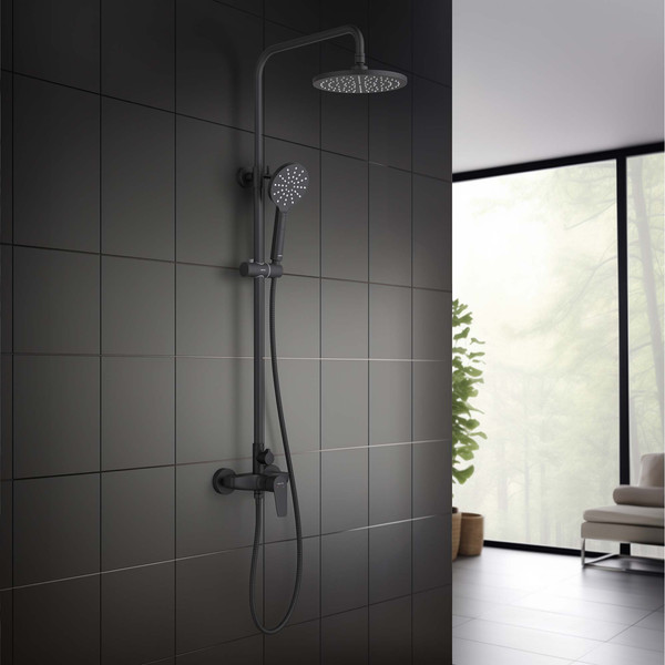 Изображение товара Душевая система со смесителем Aquatek Бетта AQ2160MB (черный матовый)