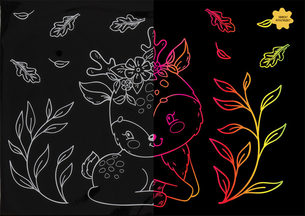 Изображение товара Гравюра Три совы Олененок / GA4_49932