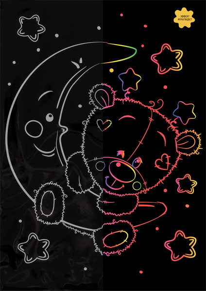 Изображение товара Гравюра Три совы Мишка в космосе / GA4_49937