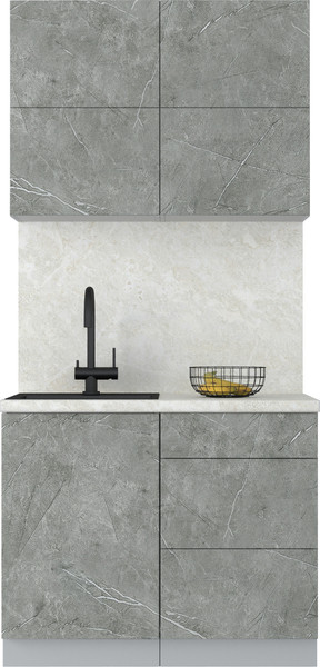 Изображение товара Кухонный гарнитур Интерлиния Мила Матте 1.0 А (керамика/керамика/опал светлый)