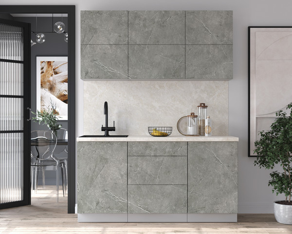 Изображение товара Кухонный гарнитур Интерлиния Мила Матте 1.6 А (керамика/керамика/опал светлый)