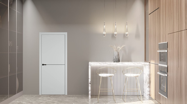 Изображение товара Дверь межкомнатная Emalex Basic 1 60x200 (Steel/ABS Black)