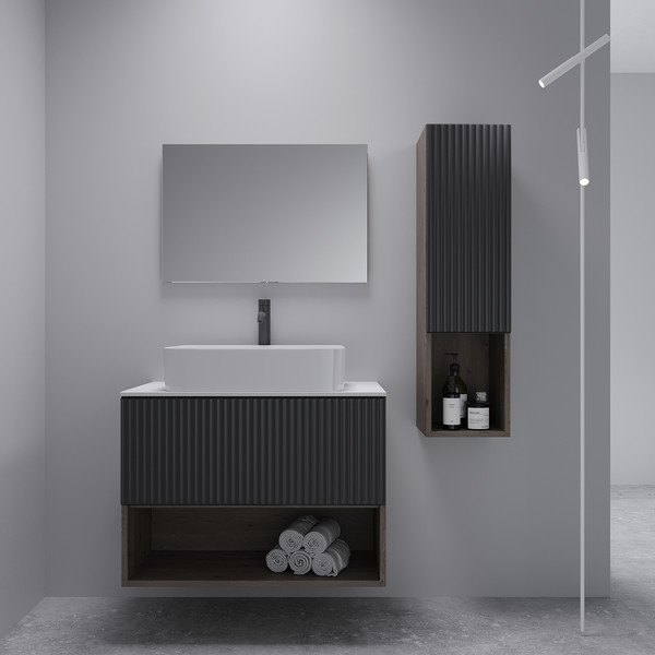 Изображение товара Полка для тумбы в ванную ЗОВ Кито 100 / SKTS100 (тимбер сепия)