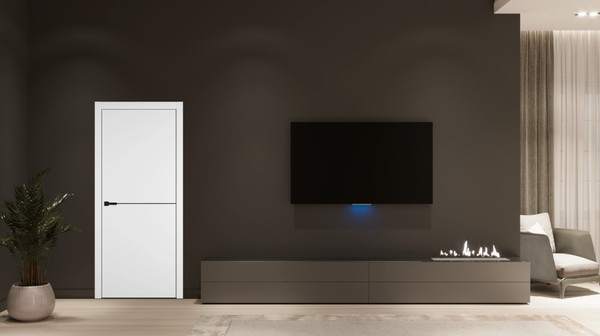 Изображение товара Дверь межкомнатная Emalex Basic 1 70x200 (Ice/ABS Black)