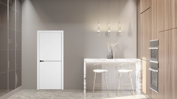 Изображение товара Дверь межкомнатная Emalex Basic 1 70x200 (Ice/ABS Black)