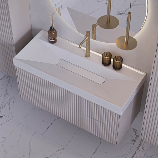 Изображение товара Умывальник Belux Триумф 1000 (18, белый матовый/Solid Surface)