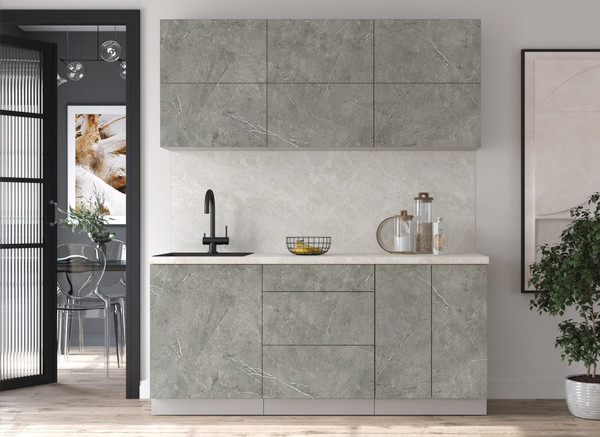 Изображение товара Кухонный гарнитур Интерлиния Мила Матте 1.8 А (керамика/керамика/опал светлый)