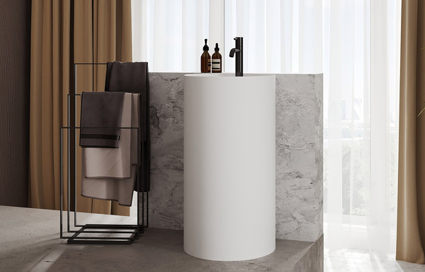 Изображение товара Умывальник Belux Осло 450x800 (18, белый матовый/Solid Surface)