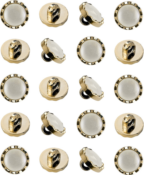 Изображение товара Набор пуговиц Sentex PN-2-11.5 (20шт, белый/золотой)