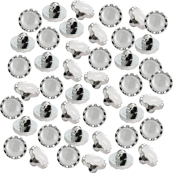 Изображение товара Набор пуговиц Sentex PN-2-11.5 (100шт, белый/серебряный)