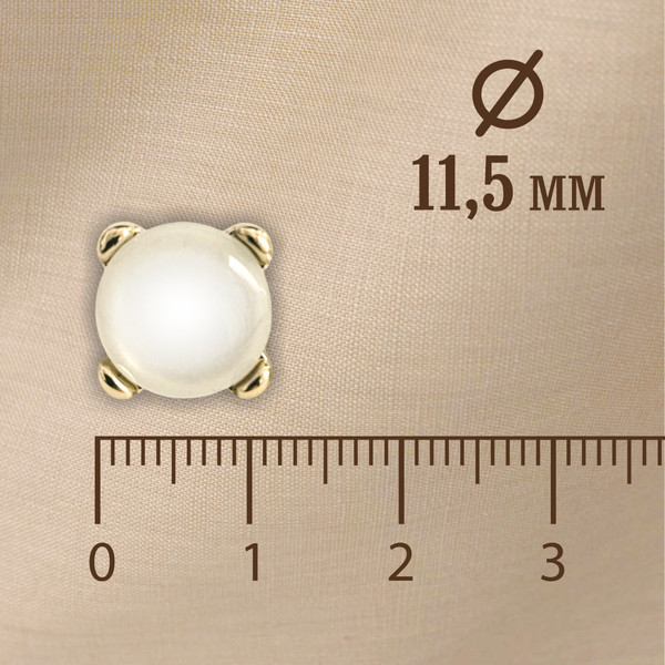 Изображение товара Набор пуговиц Sentex PN-3-11.5 (100шт, белый/золотой)