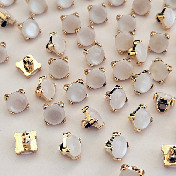 Изображение товара Набор пуговиц Sentex PN-3-11.5 (20шт, белый/золотой)