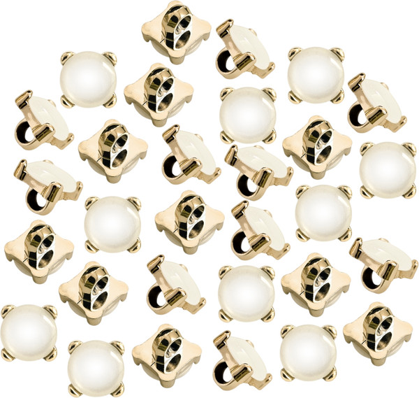 Изображение товара Набор пуговиц Sentex PN-3-11.5 (50шт, белый/золотой)