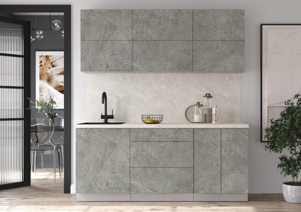 Изображение товара Кухонный гарнитур Интерлиния Мила Матте 1.9 А (керамика/керамика/опал светлый)