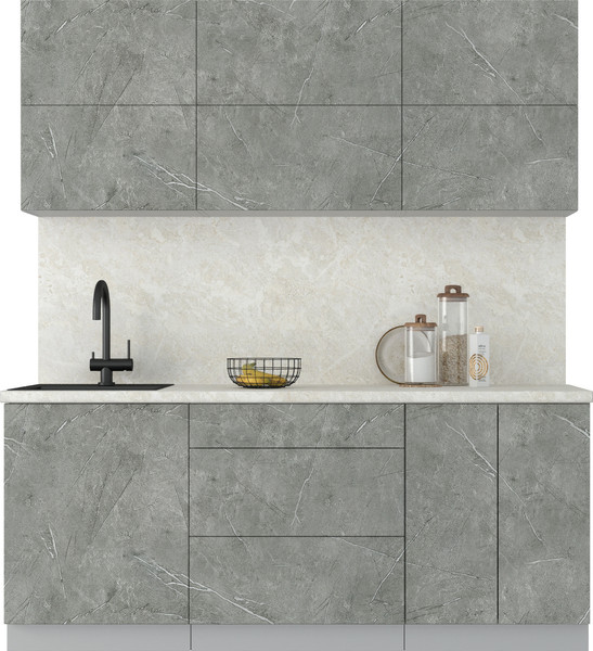 Изображение товара Кухонный гарнитур Интерлиния Мила Матте 1.9 А (керамика/керамика/опал светлый)